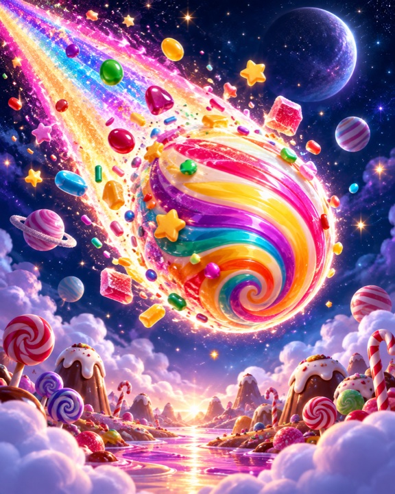 Candy Comet casino game artwork